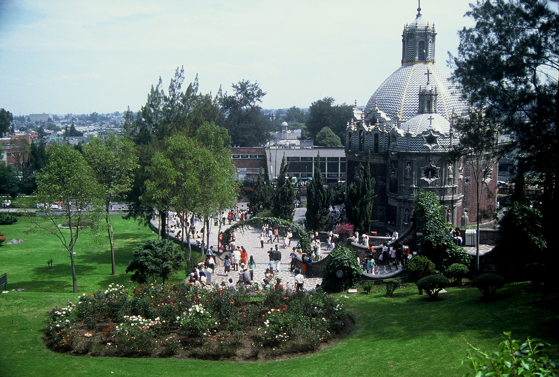 view of THE BASILICA OF OUR LADY OF GUADALUPE WORLD PEACE ROSE GARDEN